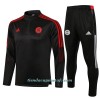 Sudadera De Entrenamiento Trajes FC Bayern de Múnich Dark Cremallera De Cuarto 2022-23 Gris - Niño